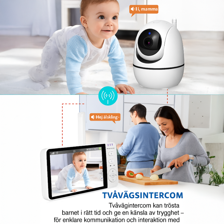 BabyMonitor med HD-barnvaktskamera