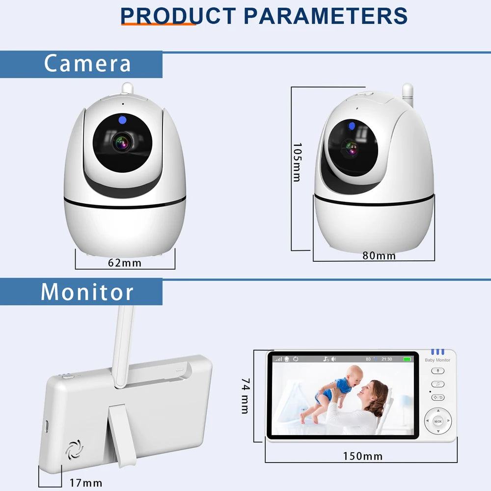 BabyMonitor med HD-barnvaktskamera