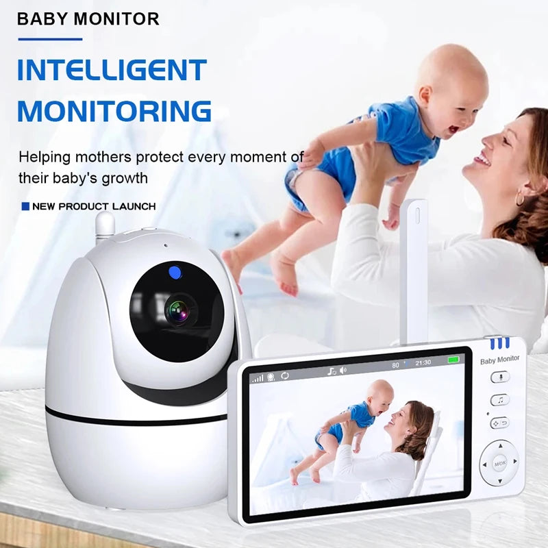 BabyMonitor med mörkerseende kamera 5 tum barnvakt