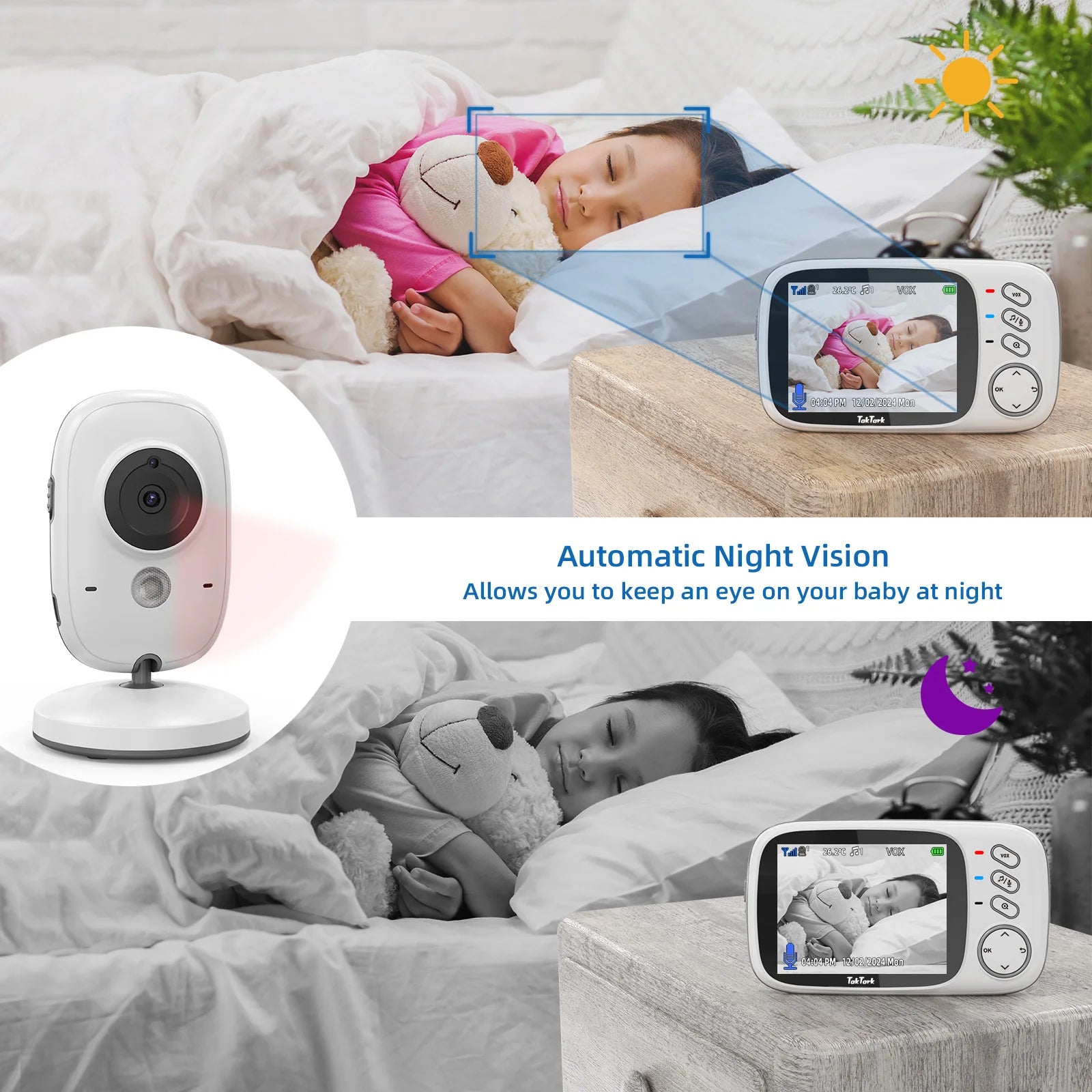 Trådlös videobabyvakt och barnvakt