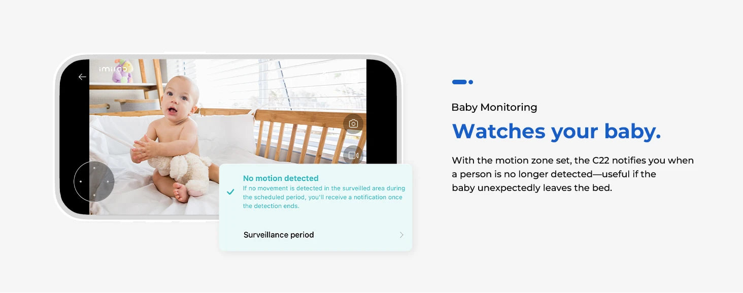Babyvakt med 360° Kamera och AI Andningslarm