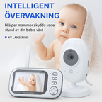 Trådlös babymonitor med mörkerseende och temperaturövervakning