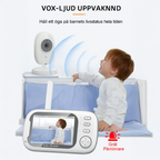 Trådlös babymonitor med mörkerseende och temperaturövervakning