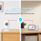 Trådlös babymonitor med mörkerseende och temperaturövervakning